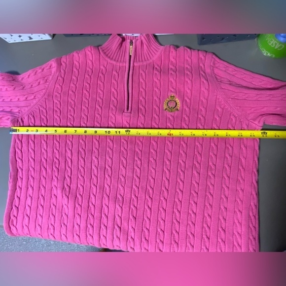 Lauren Ralph Lauren Cable Knit 1/4 Zip Sweater, Pink, Tag Removed, size unknown - Picture 11 of 14